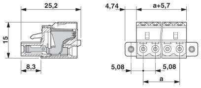 Phoenix Contact Buchsengehäuse-Kabel Polzahl Gesamt 3 Rastermaß: 5.08mm 1975273 50St.