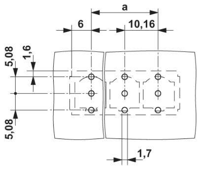 Phoenix Contact Stiftgehäuse-Platine Polzahl Gesamt 9 Rastermaß: 10.16mm 1998852 50St.