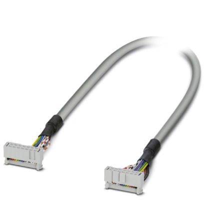 Ein graues Kabel mit zwei Steckverbindern an den Enden, das für die Verbindung von elektronischen Geräten verwendet werden kann.