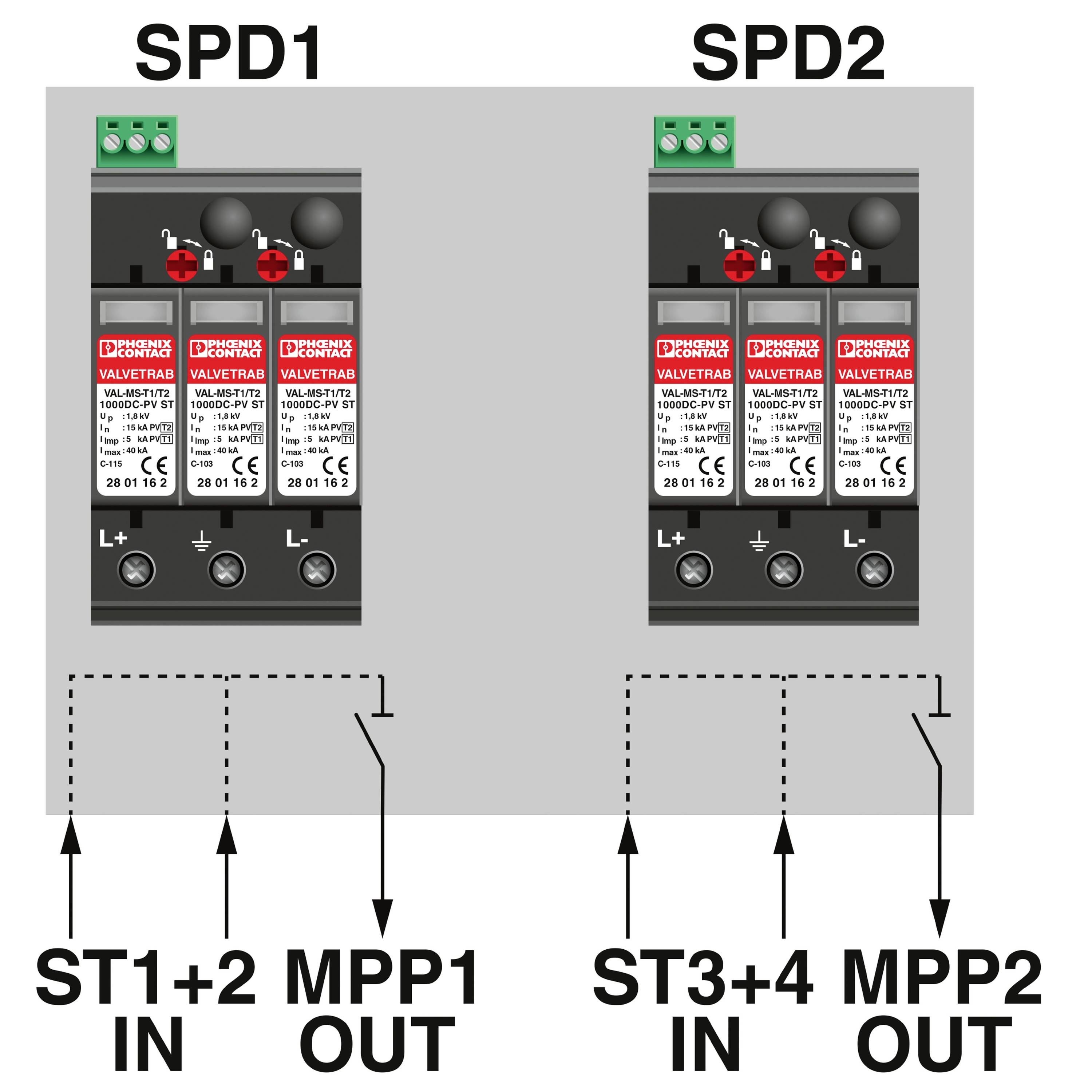Phoenix Contact 2404569 SOL-SC-2ST-0-DC-2MPPT-1101 Generatoranschlusskasten