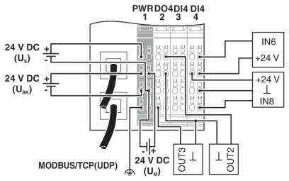 Phoenix Contact IL ETH BK DI8 DO4 2TX-XC-PAC 2701388 Buskoppler 24 V/DC