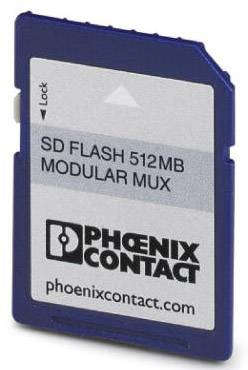 'SD Flash 512MB Modular Mux' Speicherkarte von Phoenix Contact.