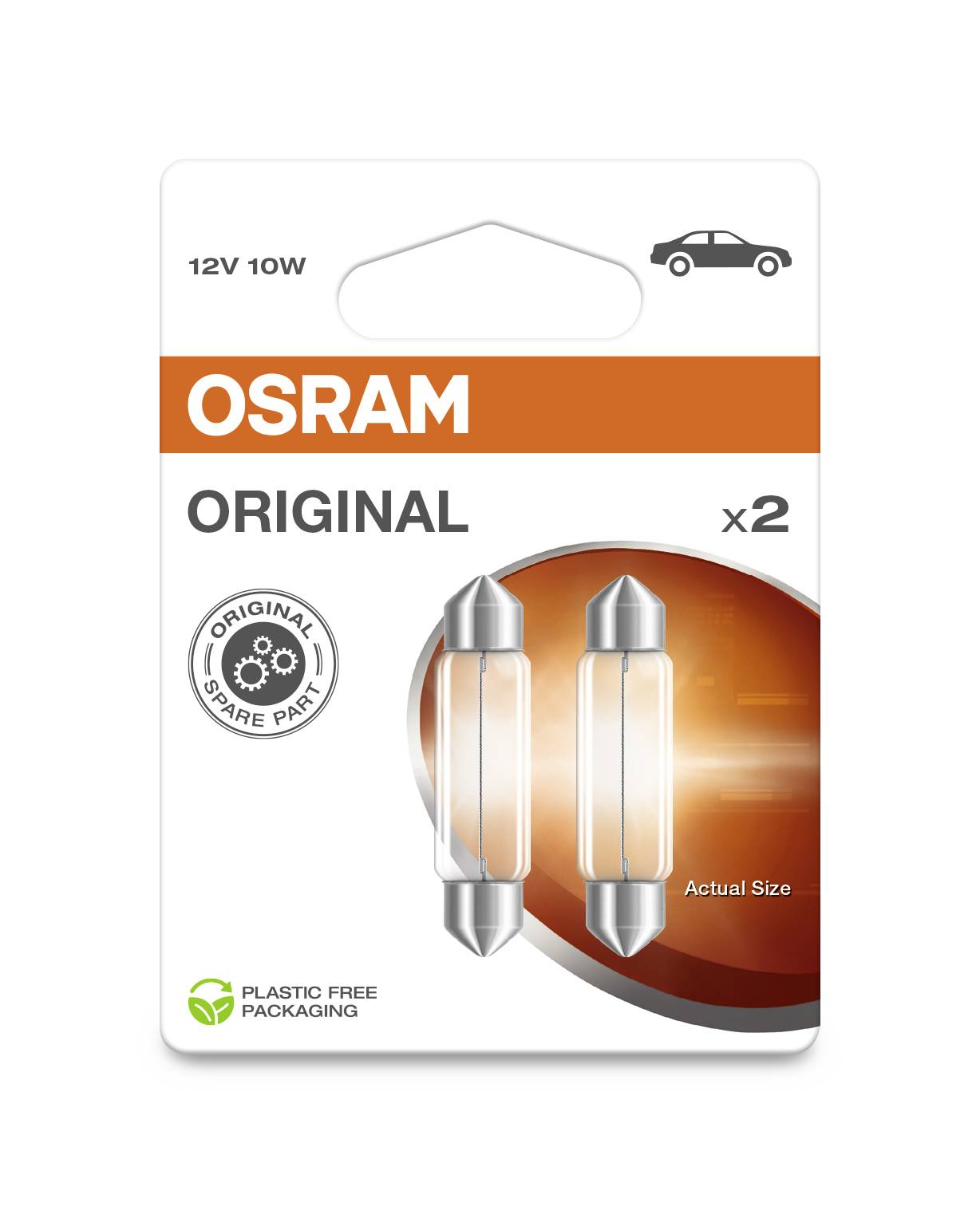 Osram Automotive 4062172396080 Soffitten Leuchtmittel Standard C10W 10W 12V
