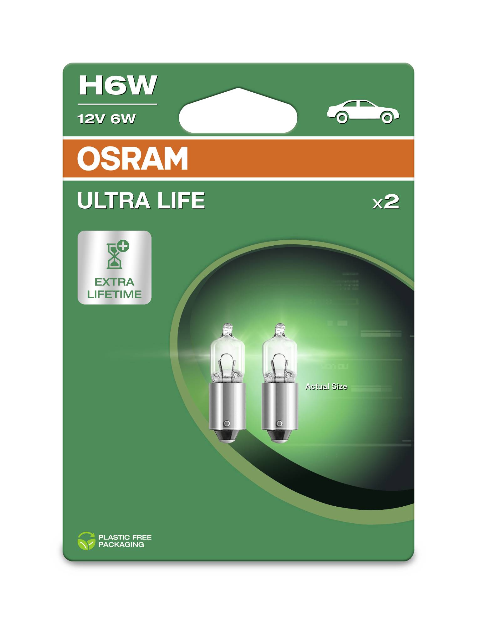 Osram Automotive 4062172394796 Halogen Leuchtmittel Ultra Life H6W 6 W 12 V