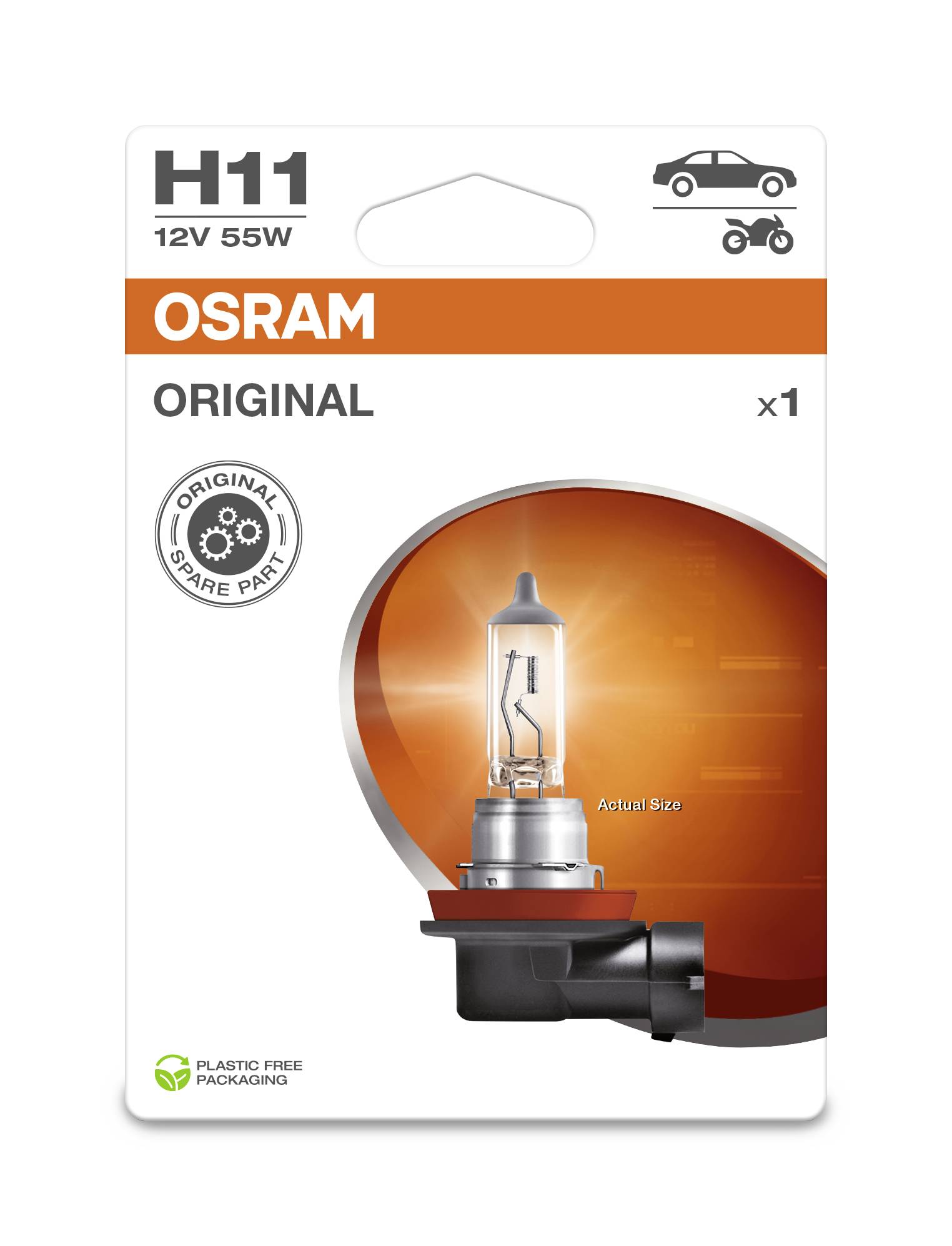 Osram Automotive 4062172395229 Halogen Leuchtmittel Standard H11 55W 12V
