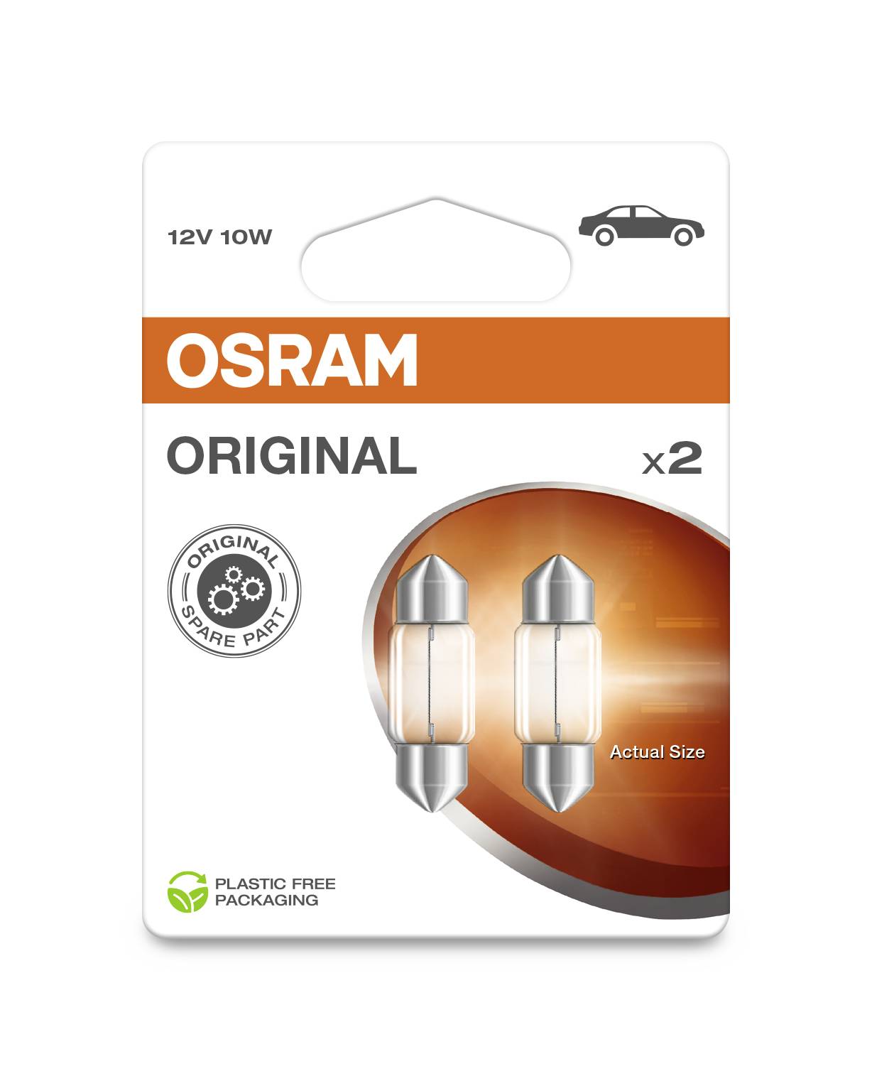 Osram Automotive 4062172396189 Soffitten Leuchtmittel Original Line C10W 10W 12V
