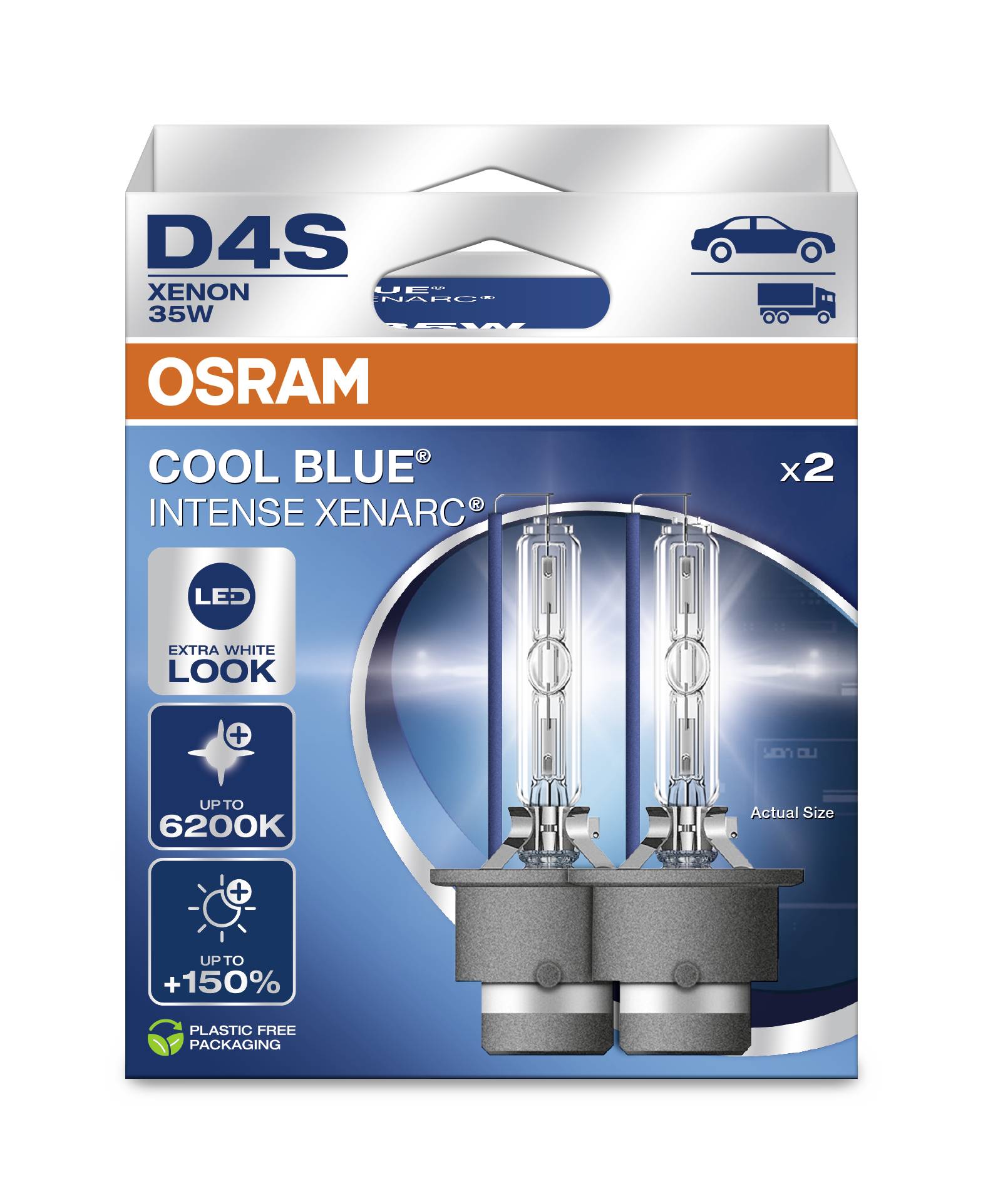 Osram Automotive 4062172397704 Xenon Leuchtmittel Xenarc Cool Blue D4S 35W 42V