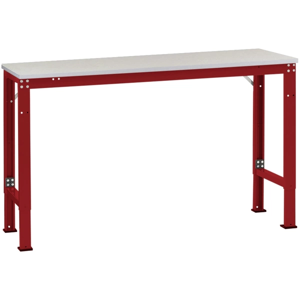 Manuflex AU8131.3003 Arbeits-Anbautisch UNIVERSAL Spezial mit Melaminplatte, BxTxH = 2000 x 1200 x 722-1022mm Rubin-Rot Manuflex AU8131.3003 Arbeits-Anbautisch UNIVERSAL Spezial mit Melaminplatte, BxTxH = 2000 x 1200 x 722-1022mm Rubin-Rot