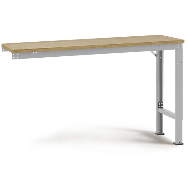 Manuflex AU8015.9006 Arbeits-Anbautisch UNIVERSAL Spezial mit Multiplexplatte, BxTxH = 1000 x 800 x 722-1022mm Alusilber Manuflex AU8015.9006 Arbeits-Anbautisch UNIVERSAL Spezial mit Multiplexplatte, BxTxH = 1000 x 800 x 722-1022mm Alusilber