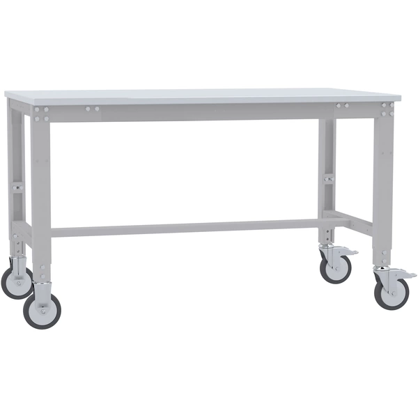Manuflex AU7329.9006 Arbeitstisch UNIVERSAL Spezial mobil mit PVCplatte, BxTxH = 1250 x 600 x 752-972mm Alusilber Manuflex AU7329.9006 Arbeitstisch UNIVERSAL Spezial mobil mit PVCplatte, BxTxH = 1250 x 600 x 752-972mm Alusilber