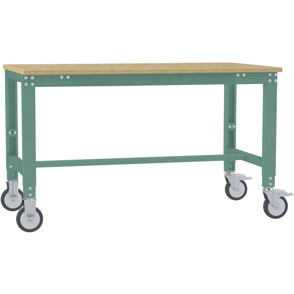 Manuflex AU7355.0001 Arbeitstisch UNIVERSAL Spezial mobil mit Multiplexplatte, BxTxH = 1500 x 800 x 752-972mm Grau, Grün Manuflex AU7355.0001 Arbeitstisch UNIVERSAL Spezial mobil mit Multiplexplatte, BxTxH = 1500 x 800 x 752-972mm Grau, Grün