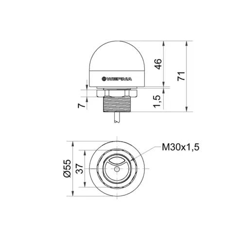 Werma Signaltechnik Signalleuchte LED MC RGY 240.210.55 Rot, Gelb, Grün Dauerlicht Werma Signaltechnik Signalleuchte LED MC RGY 240.210.55 Rot, Gelb, Grün Dauerlicht
