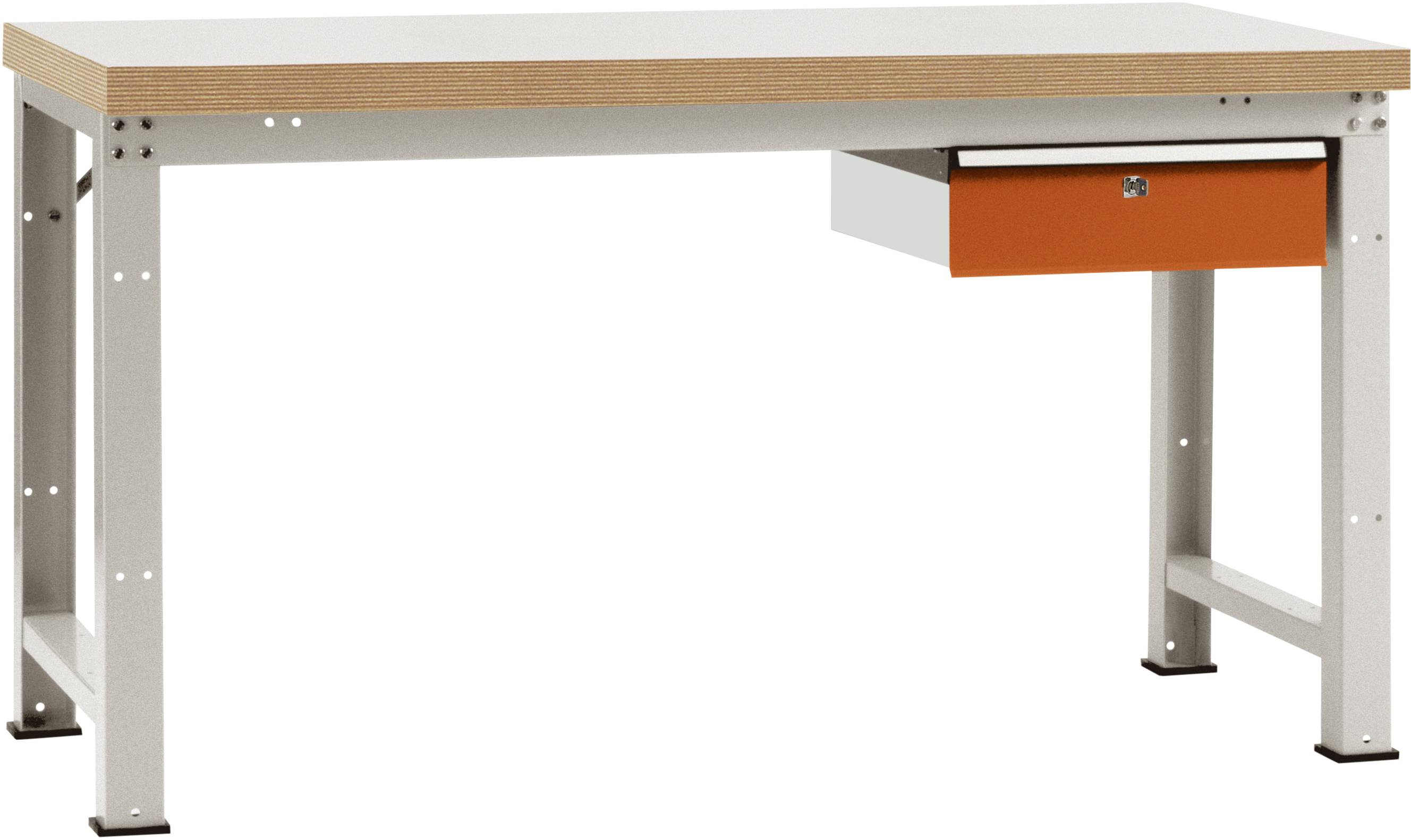 Manuflex WP5607.2001 Komplett-Werkbank Grund PROFI Standard mit Kunststoff-Platte, BxTxH = 2000 x 700 x 840mm