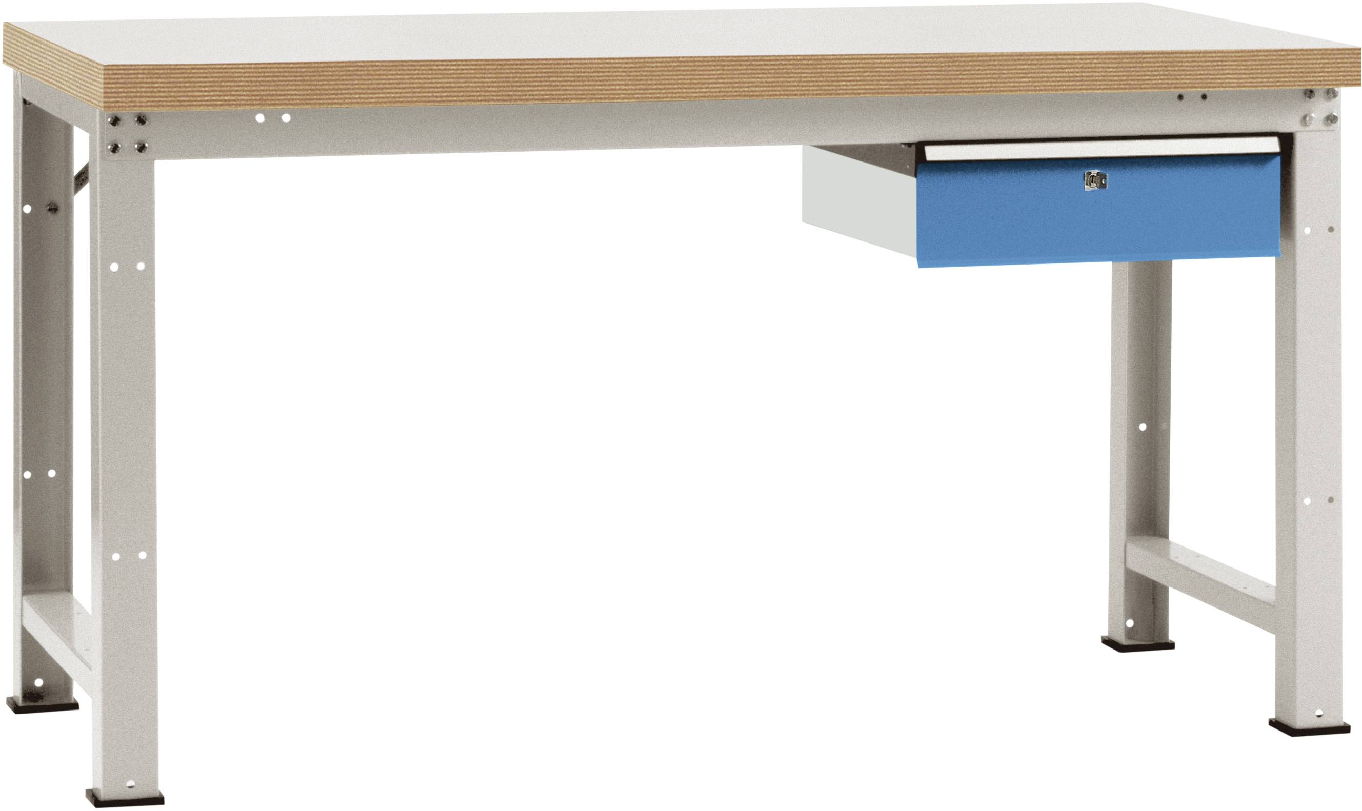 Manuflex WP5607.5012 Komplett-Werkbank Grund PROFI Standard mit Kunststoff-Platte, BxTxH = 2000 x 700 x 840mm