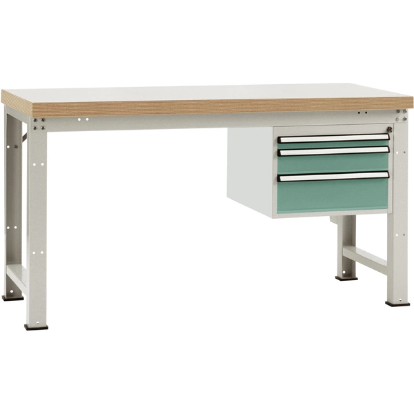 Manuflex WP5617.0001 Komplett-Werkbank Grund PROFI Standard mit Kunststoff-Platte, BxTxH = 2000 x 700 x 840mm Manuflex WP5617.0001 Komplett-Werkbank Grund PROFI Standard mit Kunststoff-Platte, BxTxH = 2000 x 700 x 840mm