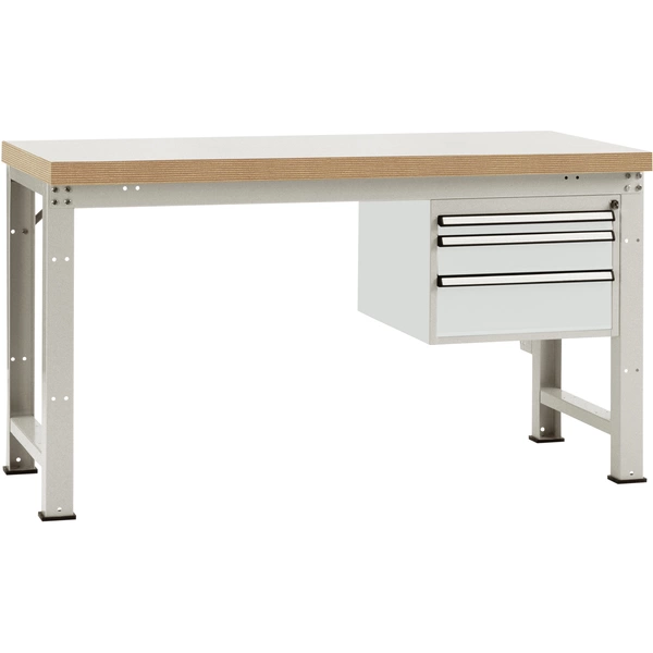 Manuflex WP5412.7035 Komplett-Werkbank Grund PROFI Standard mit Buche massiv-Platte, BxTxH = 1500 x 700 x 840mm Manuflex WP5412.7035 Komplett-Werkbank Grund PROFI Standard mit Buche massiv-Platte, BxTxH = 1500 x 700 x 840mm