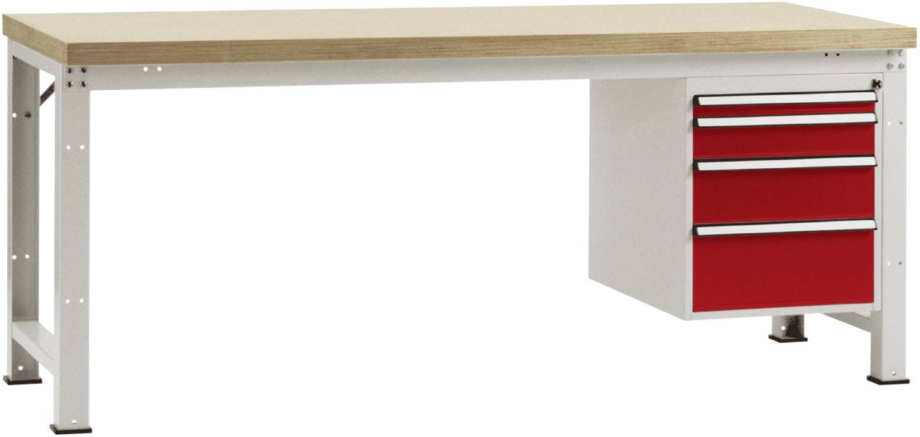 Manuflex WP5424.3003 Komplett-Werkbank Grund PROFI Standard mit Multiplex-Platte, BxTxH = 1500 x 700 x 840mm