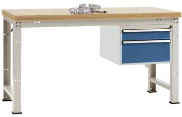 Manuflex WP5667.5007 Komplett-Werkbank Grund PROFI Standard mit Kunststoff-Platte, BxTxH = 2000 x 700 x 840mm