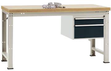 Manuflex TP5464.7016 Komplett-Werkbank Grund PROFI Standard mit Multiplex-Platte, BxTxH = 1500 x 700 x 840mm