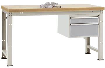 Manuflex TP5464.9006 Komplett-Werkbank Grund PROFI Standard mit Multiplex-Platte, BxTxH = 1500 x 700 x 840mm