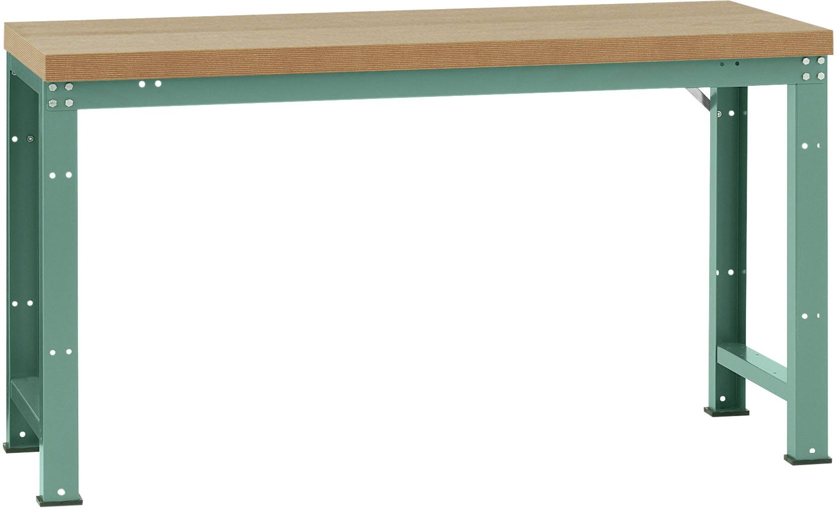 Manuflex WP3072.0001 Grundwerkbank PROFI Standard mit massiver Bucheplatte, BxTxH = 2000 x 700 x 840mm