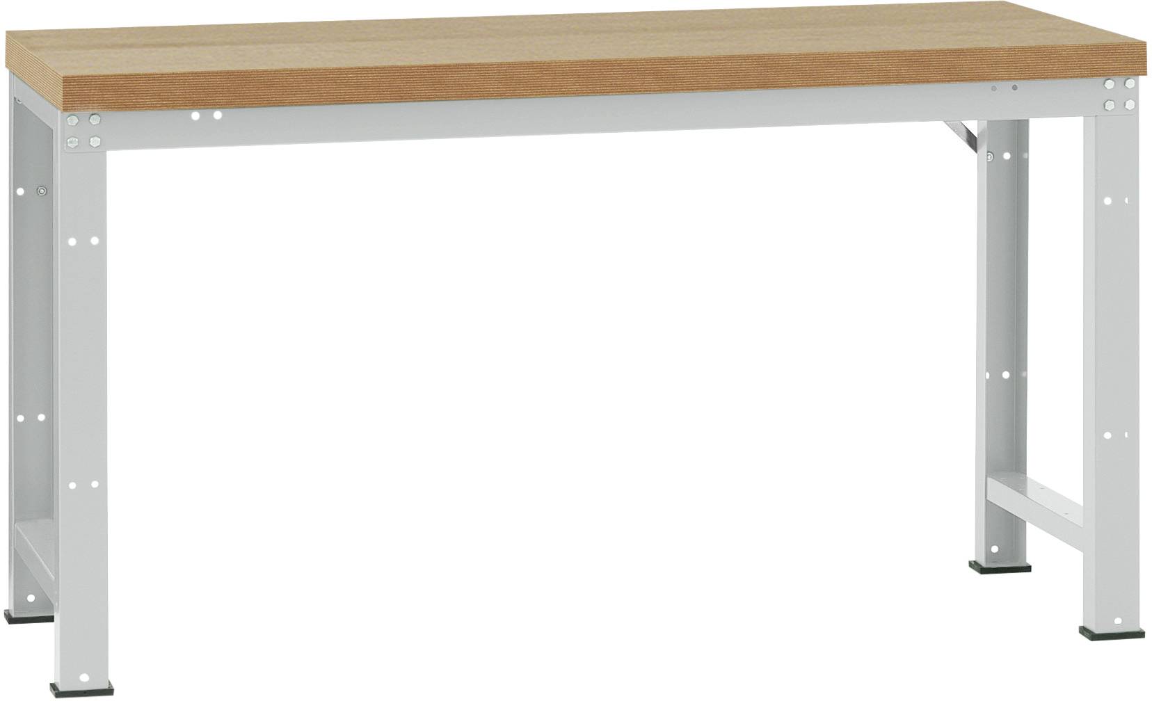 Manuflex WP3062.7035 Grundwerkbank PROFI Standard mit massiver Bucheplatte, BxTxH = 1750 x 700 x 840mm