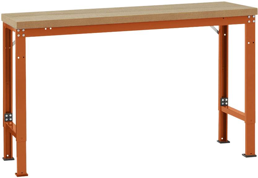 Manuflex WP6062.2001 Grundwerkbank PROFI Spezial mit massiver Bucheplatte, BxTxH = 1750 x 700 x 740-1040mm