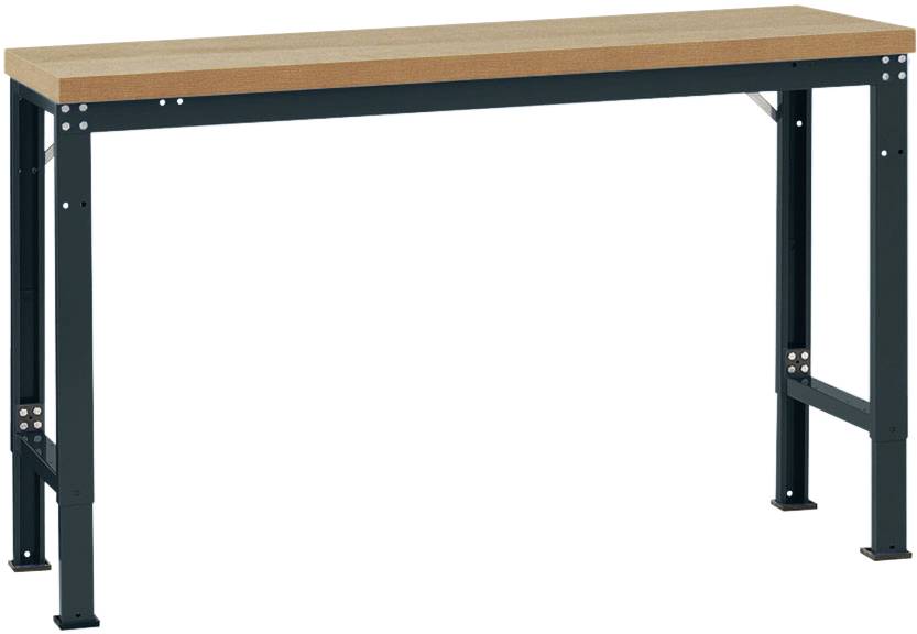 Manuflex WP6062.7016 Grundwerkbank PROFI Spezial mit massiver Bucheplatte, BxTxH = 1750 x 700 x 740-1040mm
