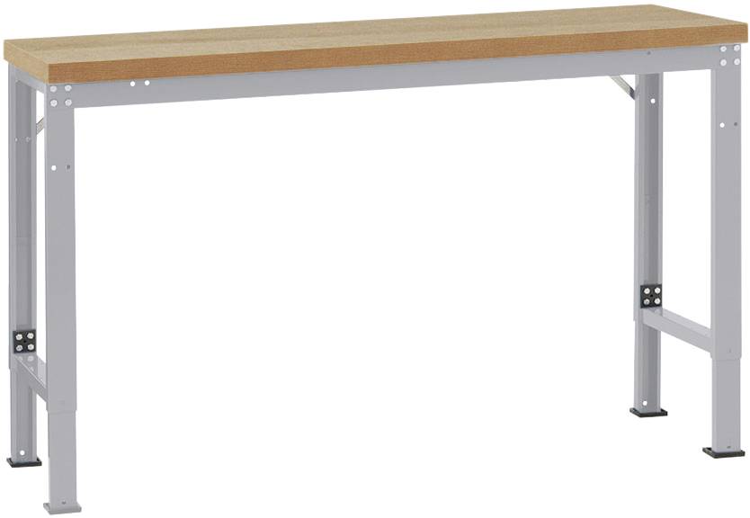 Manuflex WP6072.9006 Grundwerkbank PROFI Spezial mit massiver Bucheplatte, BxTxH = 2000 x 700 x 740-1040mm