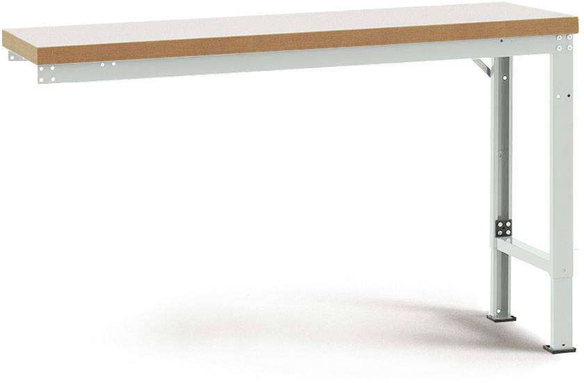 Manuflex WP7019.7035 Anbauwerkbank PROFI Spezial mit Kunststoffplatte, BxTxH = 1500 x 700 x 740-1040mm