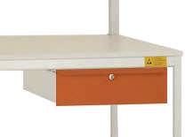 Manuflex LC4133.2001 ESD ESD-Einzelschubfach in Rotorange RAL 2001, mit Schloss, BxTxH= 425 x 550 x 135mm