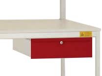 Manuflex LC4133.3003 ESD ESD-Einzelschubfach in Rubinrot RAL 3003, mit Schloss, BxTxH= 425 x 550 x 135mm