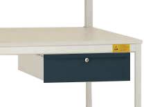 Manuflex LC4133.7016 ESD ESD-Einzelschubfach in Anthrazit RAL 7016, mit Schloss, BxTxH= 425 x 550 x 135mm