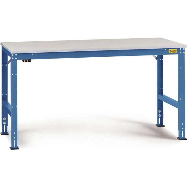Manuflex LU4078.5007 ESD ESD-Arbeitstisch UNIVERSAL Standard Grundtisch mit Melaminplatte, BxTxH = 1500 x 1200 x 763-873mm Manuflex LU4078.5007 ESD ESD-Arbeitstisch UNIVERSAL Standard Grundtisch mit Melaminplatte, BxTxH = 1500 x 1200 x 763-873mm