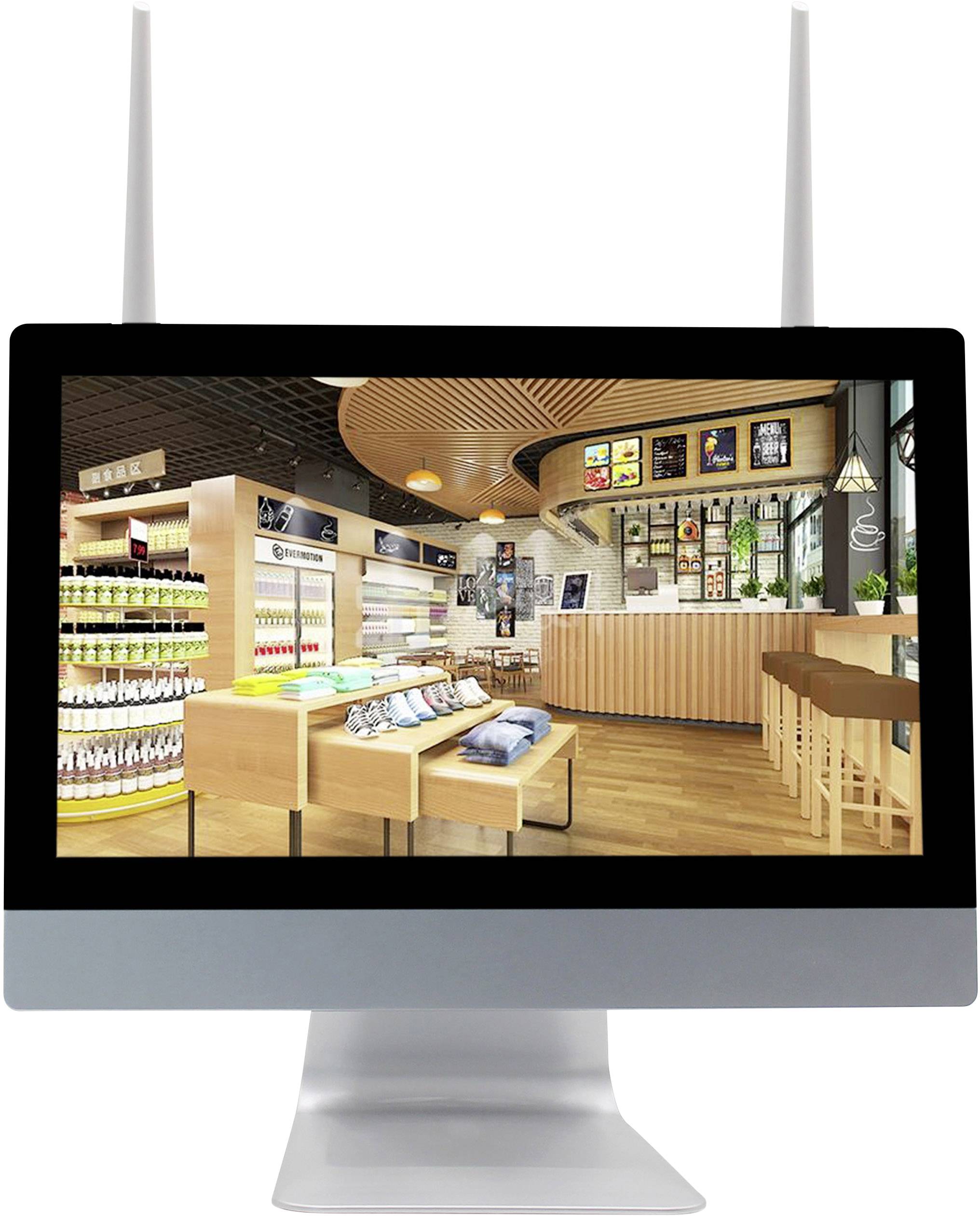 B & S Technology BS WIFI DIY KIT WLAN IP-Überwachungskamera-Set 4-Kanal mit 4 Kameras 1920 x 1080 Pixel