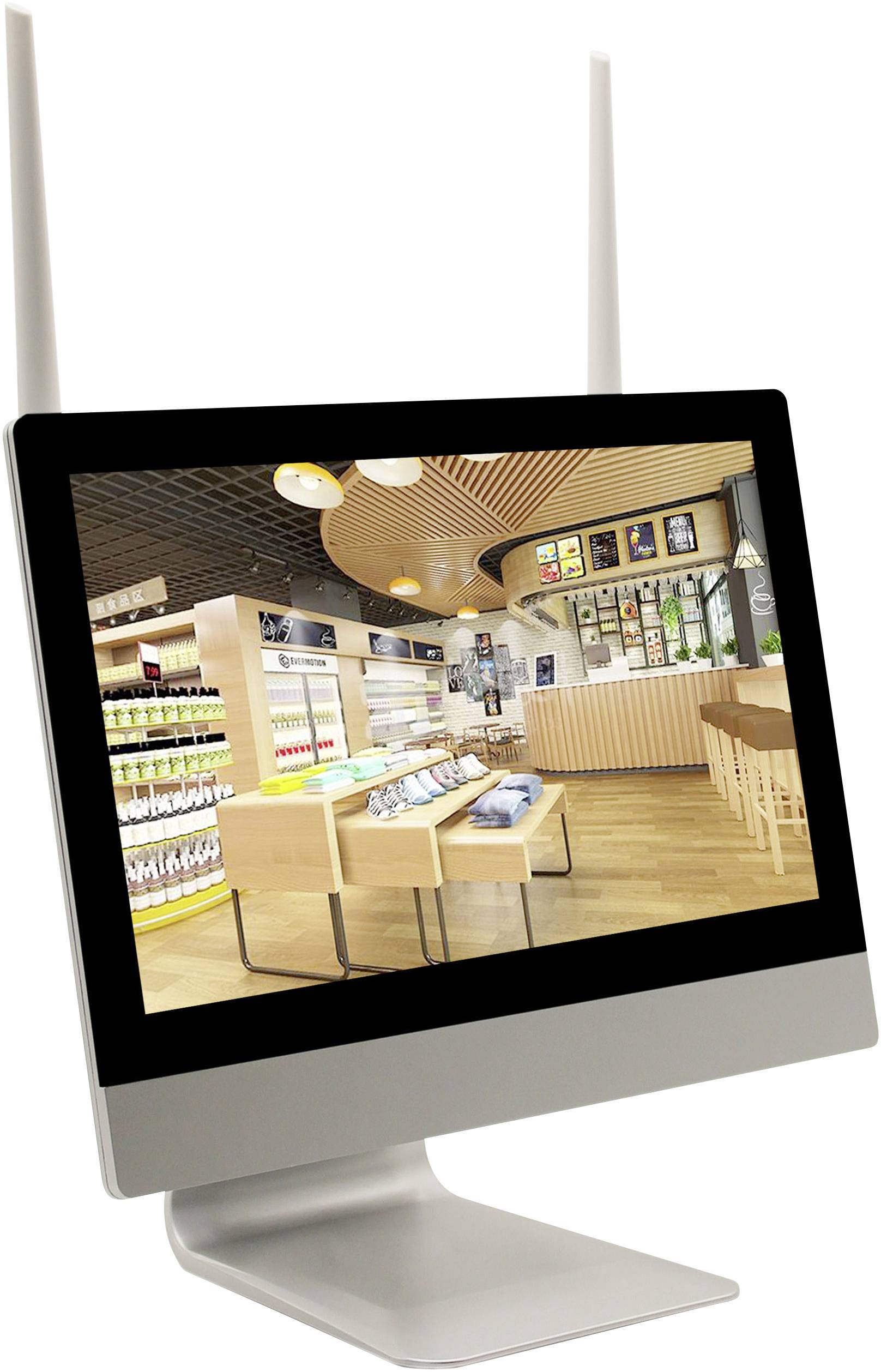 B & S Technology BS WIFI DIY KIT WLAN IP-Überwachungskamera-Set 4-Kanal mit 4 Kameras 1920 x 1080 Pixel