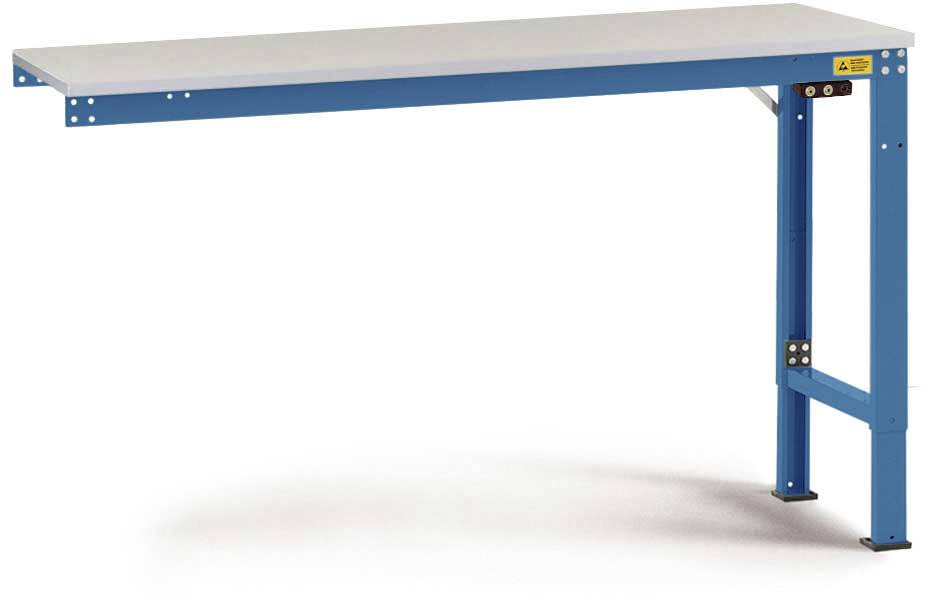 Manuflex LU8056.5007 ESD ESD-Arbeitstisch UNIVERSAL Spezial Anbautisch mit Kunststoffplatte, BxTxH = 1500 x 800 x 728-1028mm