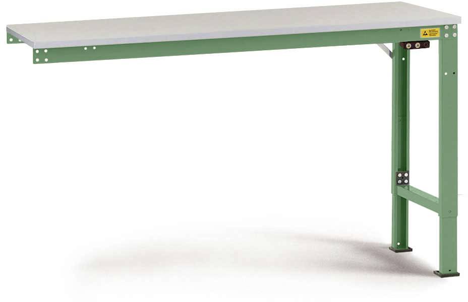 Manuflex LU8086.6011 ESD ESD-Arbeitstisch UNIVERSAL Spezial Anbautisch mit Kunststoffplatte, BxTxH = 1750 x 800 x 728-1028mm