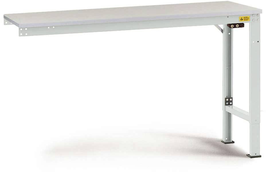 Manuflex LU8056.7035 ESD ESD-Arbeitstisch UNIVERSAL Spezial Anbautisch mit Kunststoffplatte, BxTxH = 1500 x 800 x 728-1028mm