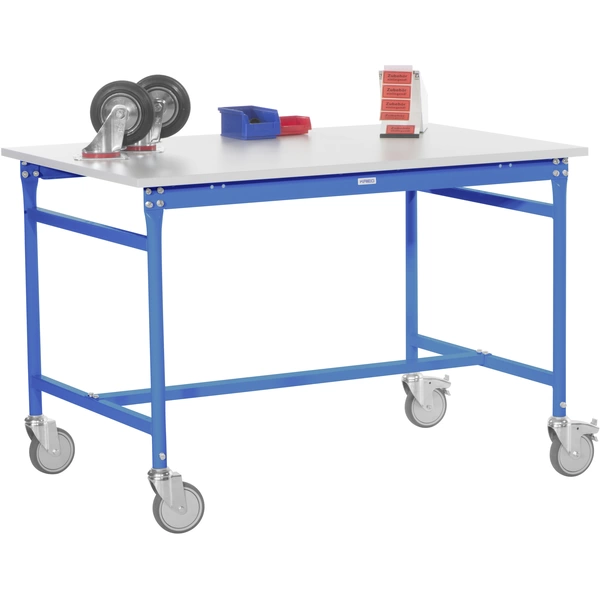 Manuflex BB4045.5012 Beistelltisch BASIS mobil mit Multiplex-Platte in Lichtblau RAL 5012, BxTxH: 1250 x 800 x 850mm Licht-Blau Manuflex BB4045.5012 Beistelltisch BASIS mobil mit Multiplex-Platte in Lichtblau RAL 5012, BxTxH: 1250 x 800 x 850mm Licht-Blau
