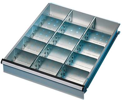 Manuflex ZB3013 Komplett-Unterteilungs-Set 3 für Gehäuse-Schubfächer mit Blendenhöhe 100-300mm