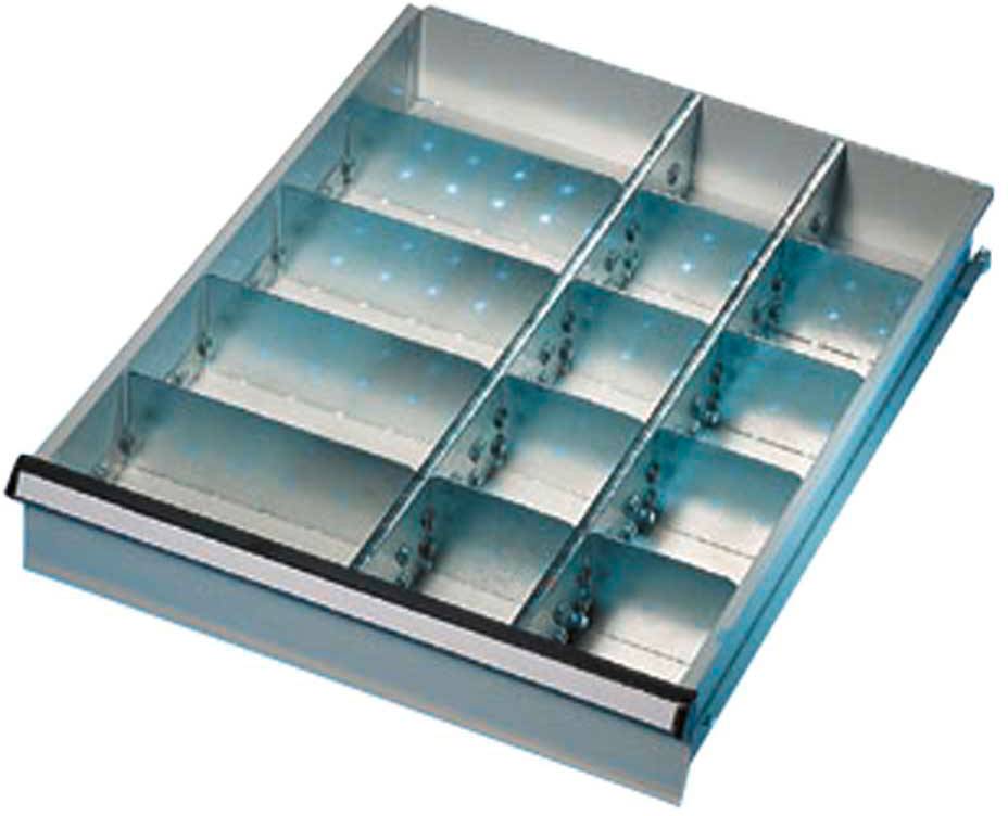 Manuflex ZB3014 Komplett-Unterteilungs-Set 4 für Gehäuse-Schubfächer mit Blendenhöhe 100-300mm