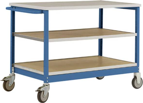 Manuflex MW2002.5007 Mobile Werkbank Modell 2 mit geölter Multiplex-Abdeckplatte 30mm BxTxH 1135 x 590 x 810mm