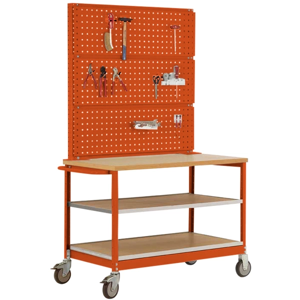 Manuflex MW2011.2001 Mobile Werkbank Modell 3 mit geölter Multiplex-Abdeckplatte 30mm BxTxH 1135 x 590 x 810mm Manuflex MW2011.2001 Mobile Werkbank Modell 3 mit geölter Multiplex-Abdeckplatte 30mm BxTxH 1135 x 590 x 810mm