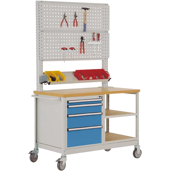 Manuflex MW2033.5012 Mobile Werkbank Modell 6 mit geölter Multiplex-Abdeckplatte 30mm BxTxH 1135 x 590 x 810mm Manuflex MW2033.5012 Mobile Werkbank Modell 6 mit geölter Multiplex-Abdeckplatte 30mm BxTxH 1135 x 590 x 810mm