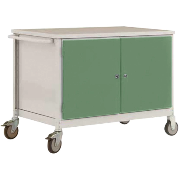 Manuflex TP1028.6011 Mobile Werkbank Modell 5 mit lichtgrauer Melamin-Abdeckplatte 22mm BxTxH 1135 x 590 x 802mm Manuflex TP1028.6011 Mobile Werkbank Modell 5 mit lichtgrauer Melamin-Abdeckplatte 22mm BxTxH 1135 x 590 x 802mm