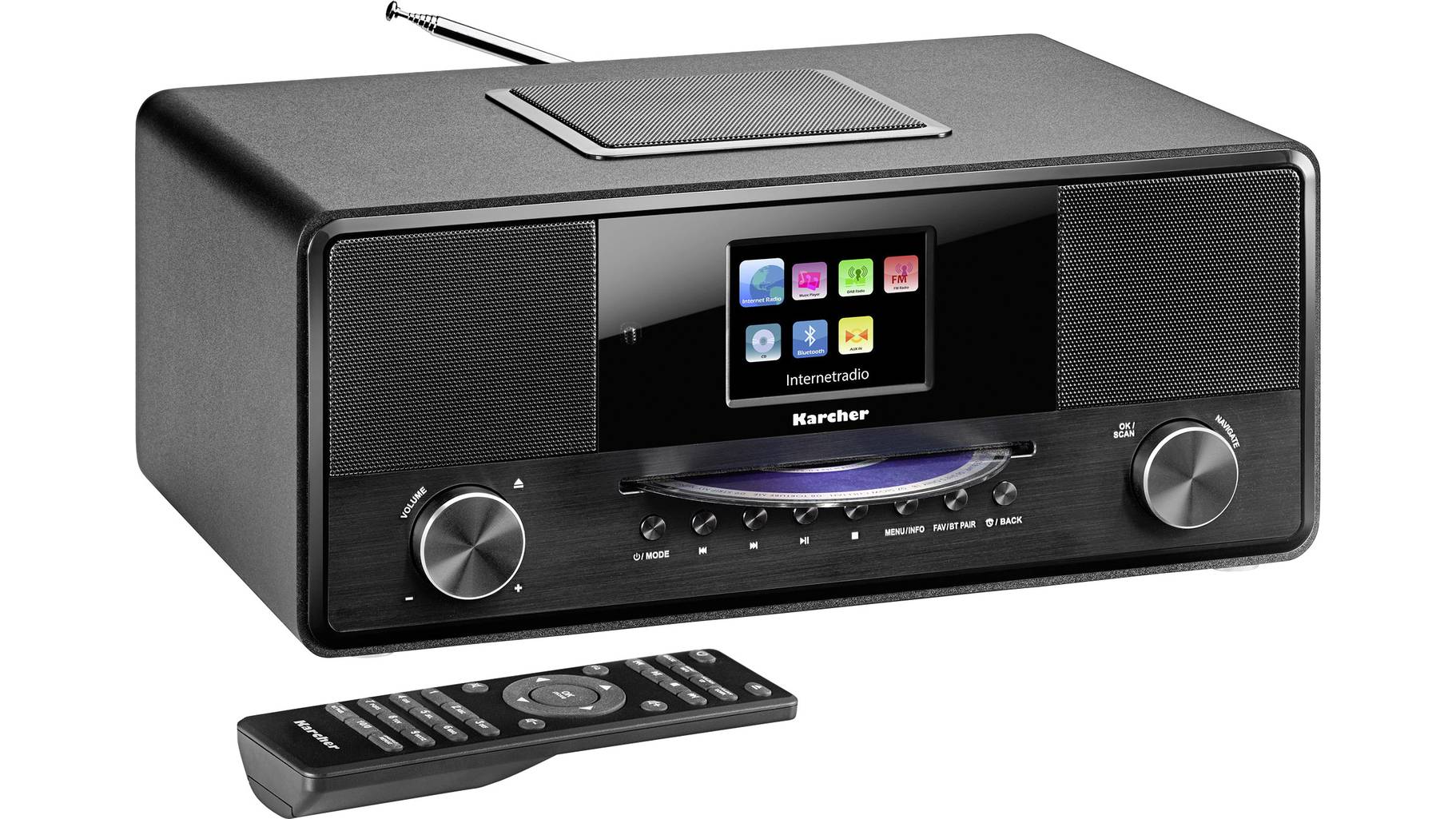 Karcher DAB 9000CDi Internet CD-Radio DAB+, DAB, Internet, UKW ...