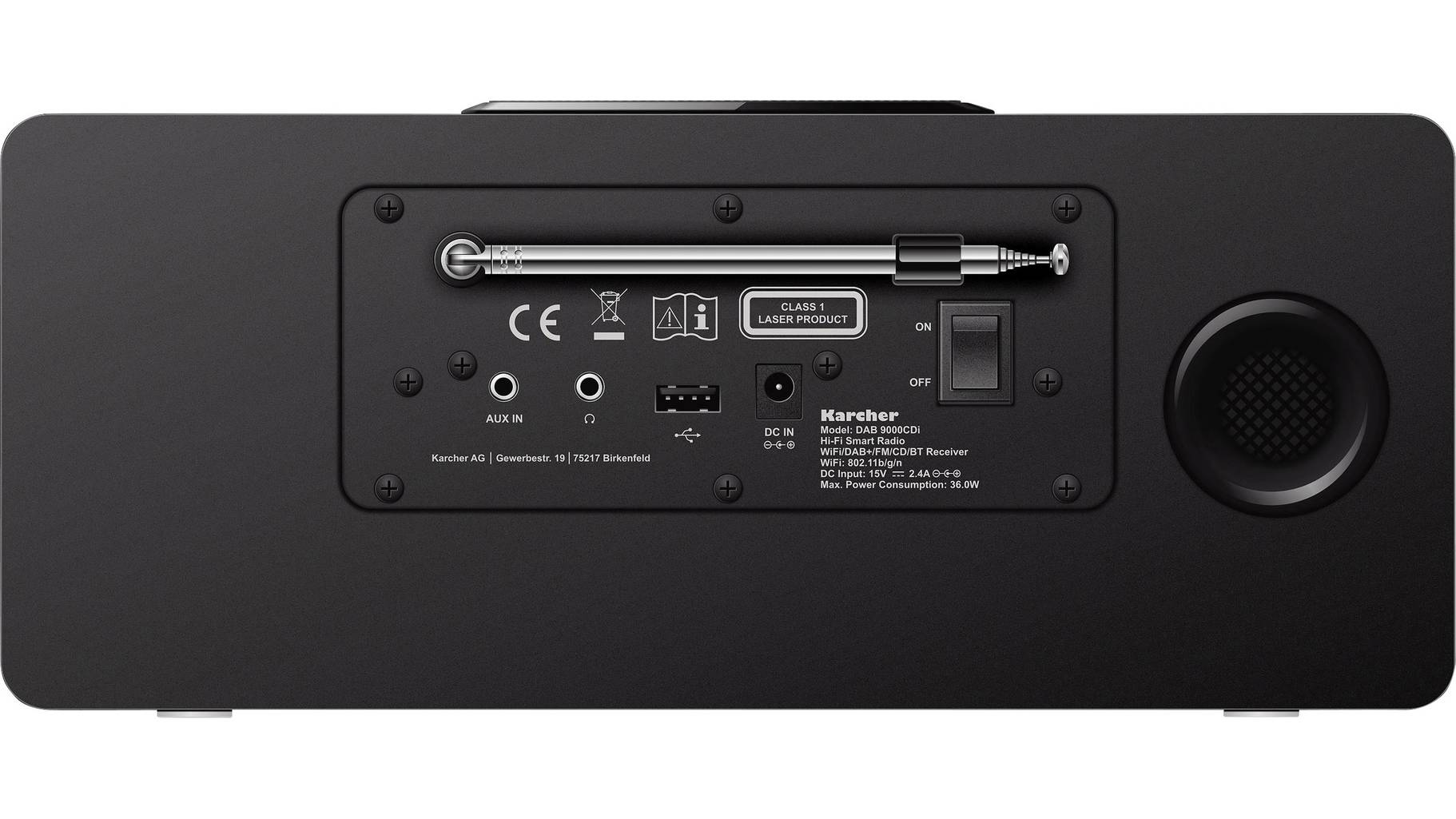 Karcher DAB 9000CDi internetradio met cd-speler (DAB /FM-RDS, WLAN & Bluetooth, USB-aansluiting, AUX-IN, wekker met dubbel alarm, geïntegreerde subwoofer) zwart Karcher DAB 9000CDi internetradio met cd-speler (DAB /FM-RDS, WLAN & Bluetooth, USB-aansluiting, AUX-IN, wekker met dubbel alarm, geïntegreerde subwoofer) zwart