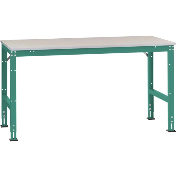 Manuflex AU4181.0001 Arbeits-Grundtisch UNIVERSAL Standard mit Melaminplatte, BxTxH = 3000 x 1000 x 760-870mm Grau, Grün Manuflex AU4181.0001 Arbeits-Grundtisch UNIVERSAL Standard mit Melaminplatte, BxTxH = 3000 x 1000 x 760-870mm Grau, Grün