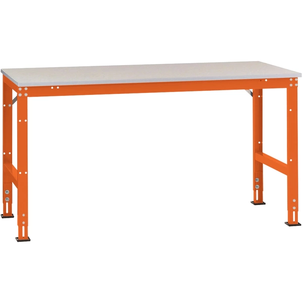 Manuflex AU6009.2001 Arbeits-Anbautisch UNIVERSAL Standard mit PVC Dekorplatte, BxTxH = 1000 x 600 x 760-870mm Rotorange Manuflex AU6009.2001 Arbeits-Anbautisch UNIVERSAL Standard mit PVC Dekorplatte, BxTxH = 1000 x 600 x 760-870mm Rotorange